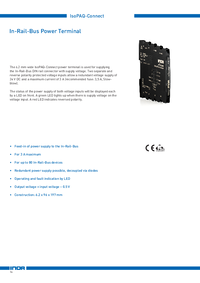 Thumbnail of document Data Sheet - IsoPAQ-Connect In-Rail-Bus Power Terminal